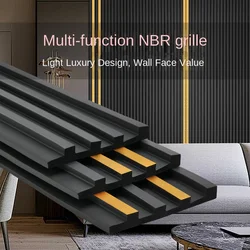 Self-Adhesive Wall Grille Strips - Faux Wood Grid Partition for TV Background Walls, NBR Self-Adhesive Grille Wall Stickers