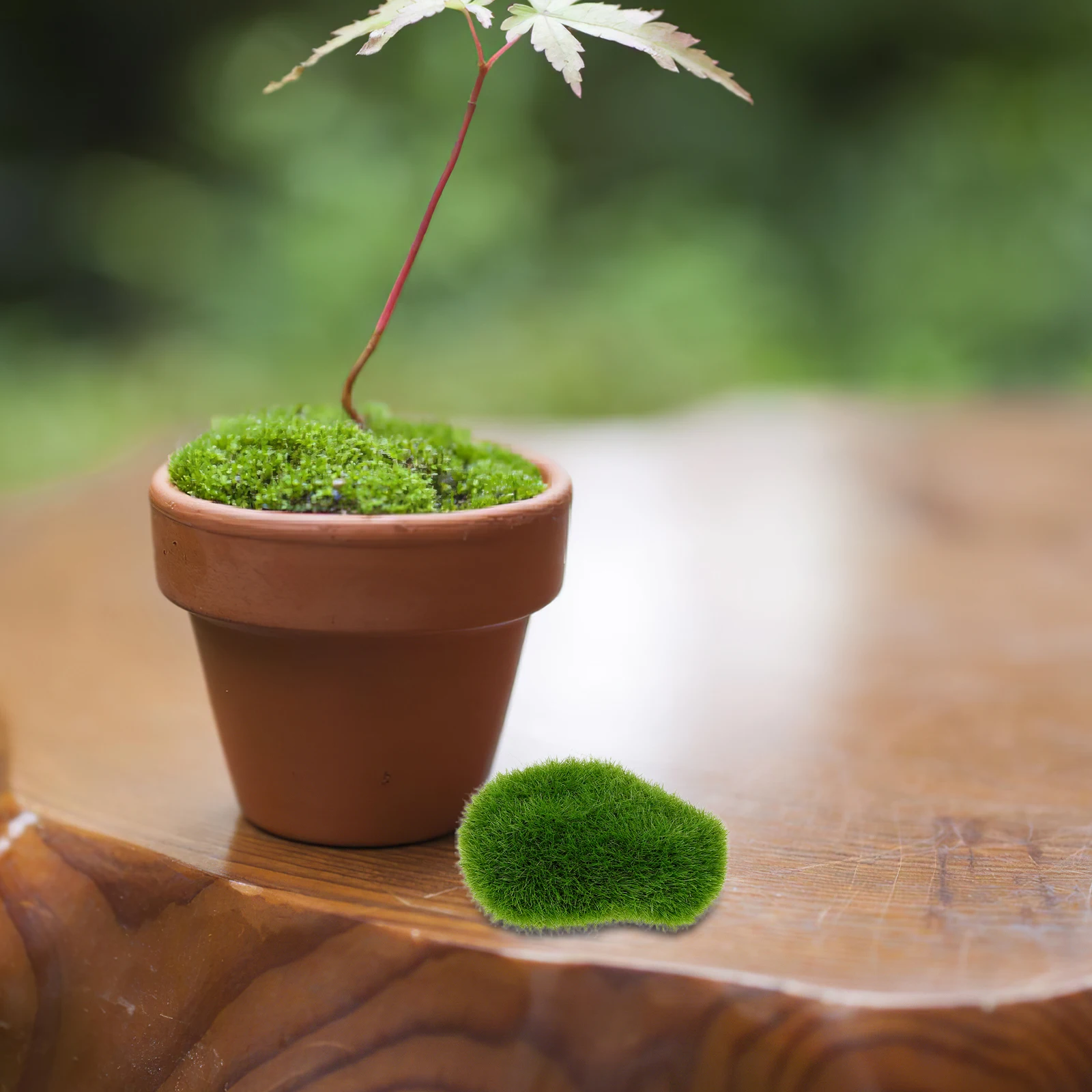 

20 Pcs Simulated Decoration Artificial Green Moss Faux Moss Stones Decorative Rocks for Indoor Plants Crafting Home Office Wall