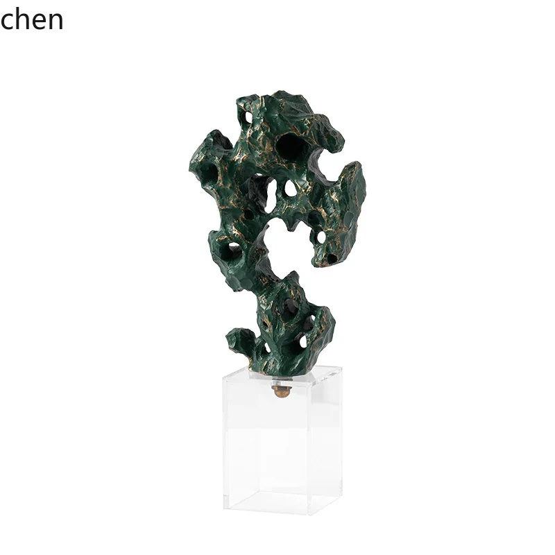 CZ Taihu Stone Ornament Model Room Hotel Sales Office Exhibition Hall Living Room High-end Entrance Decoration