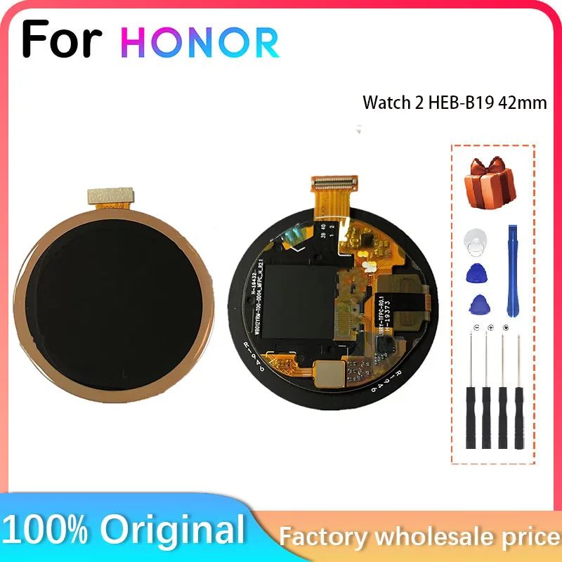 For Honor Watch 2 HEB-B19 42mm smart watch LCD display + touch panel digitizer for Honor Watch 2 HEB-B19 42mm AMOLED display