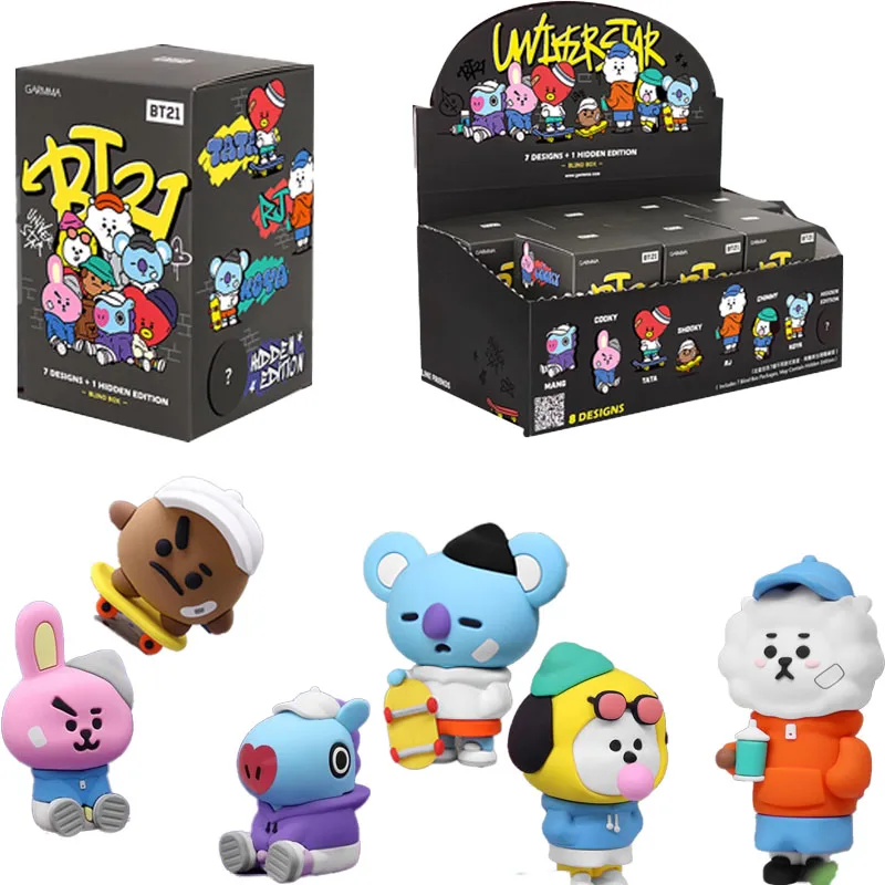 Оригинальная кукла Bt21, слепая коробка, уличное настроение, Bangtan для мальчиков, аниме, слепая коробка, коллекционные детские игрушки, сумка для догадок, загадочная коробка, подарки