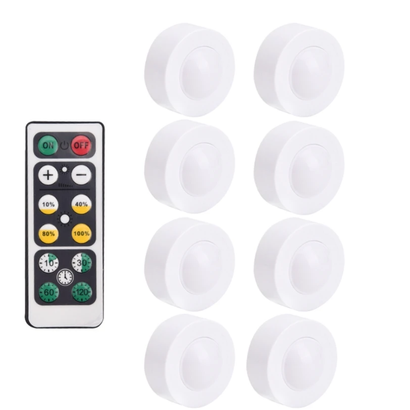 

LED Night Lamps Battery Power Remote Control Suitable for Kitchen Stair Cabinet Light Wireless Dimmable Touch Sensor Dual Color