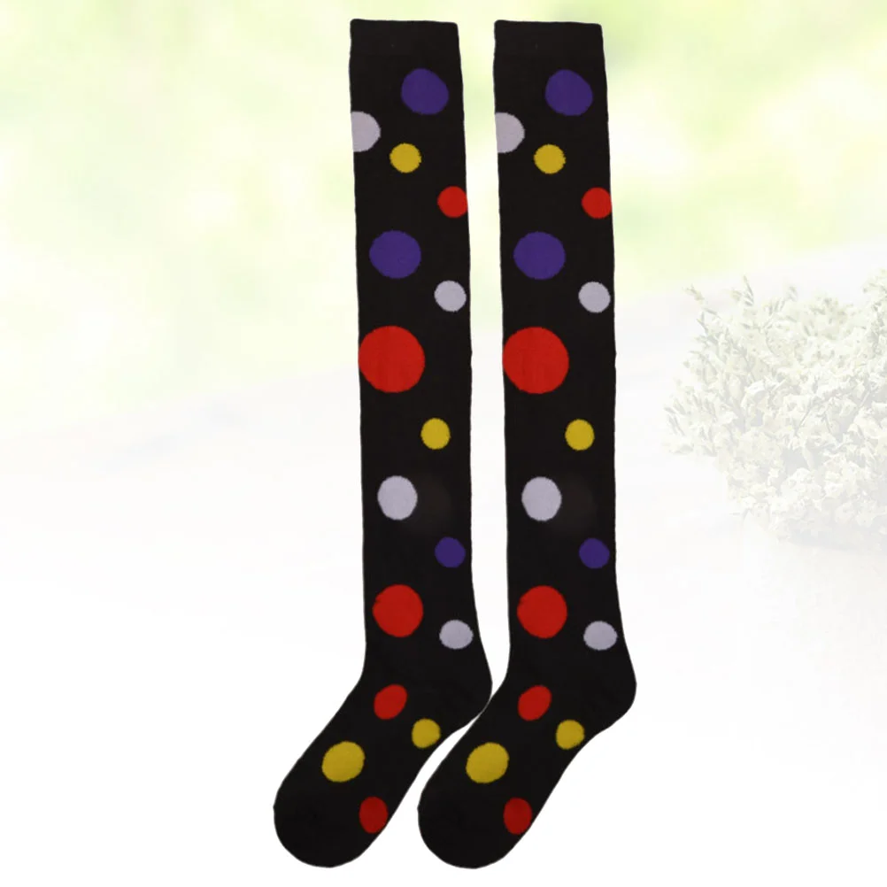 Performance Dance Socks Over The Knee Apparel Breathable Clown Cosplay Stockings Men