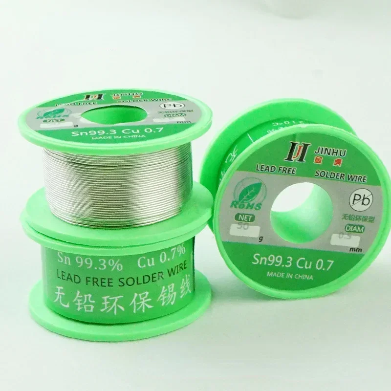 

1 Roll of Sn99.3 Cu0.7 50g Unleaded Solder Wire Tinned Wire 0.5/0.6/0.8/1.0 Mm Lead-free Rosin Core Solder Wire Solder Core