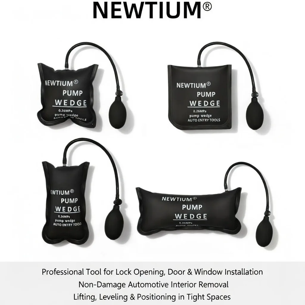 NEWTIUM Air Pump Wedge Set Inflatable TPU 840D Shim Bags for Car Door Lock Opening, Window Installation & Leveling Tools