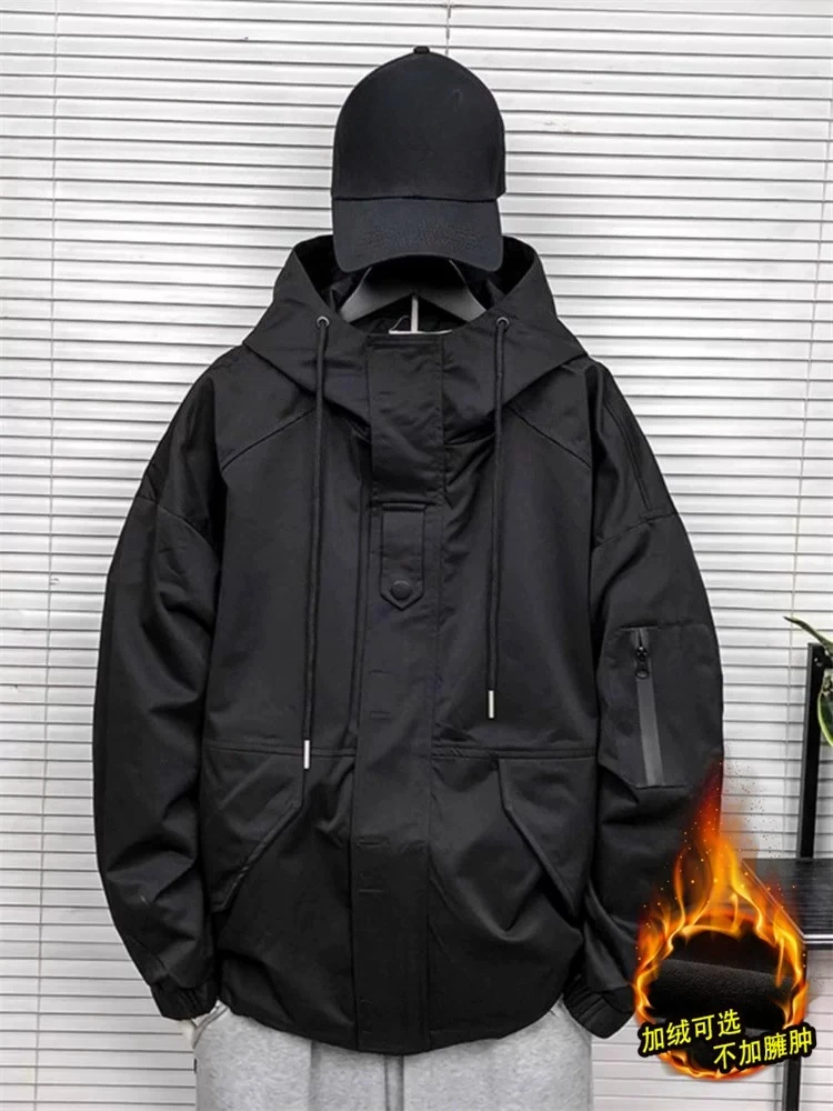 Functional wind jacket men's 2026 new spring and autumn winter outdoor mountaineering tooling jacket men's cotton clothes