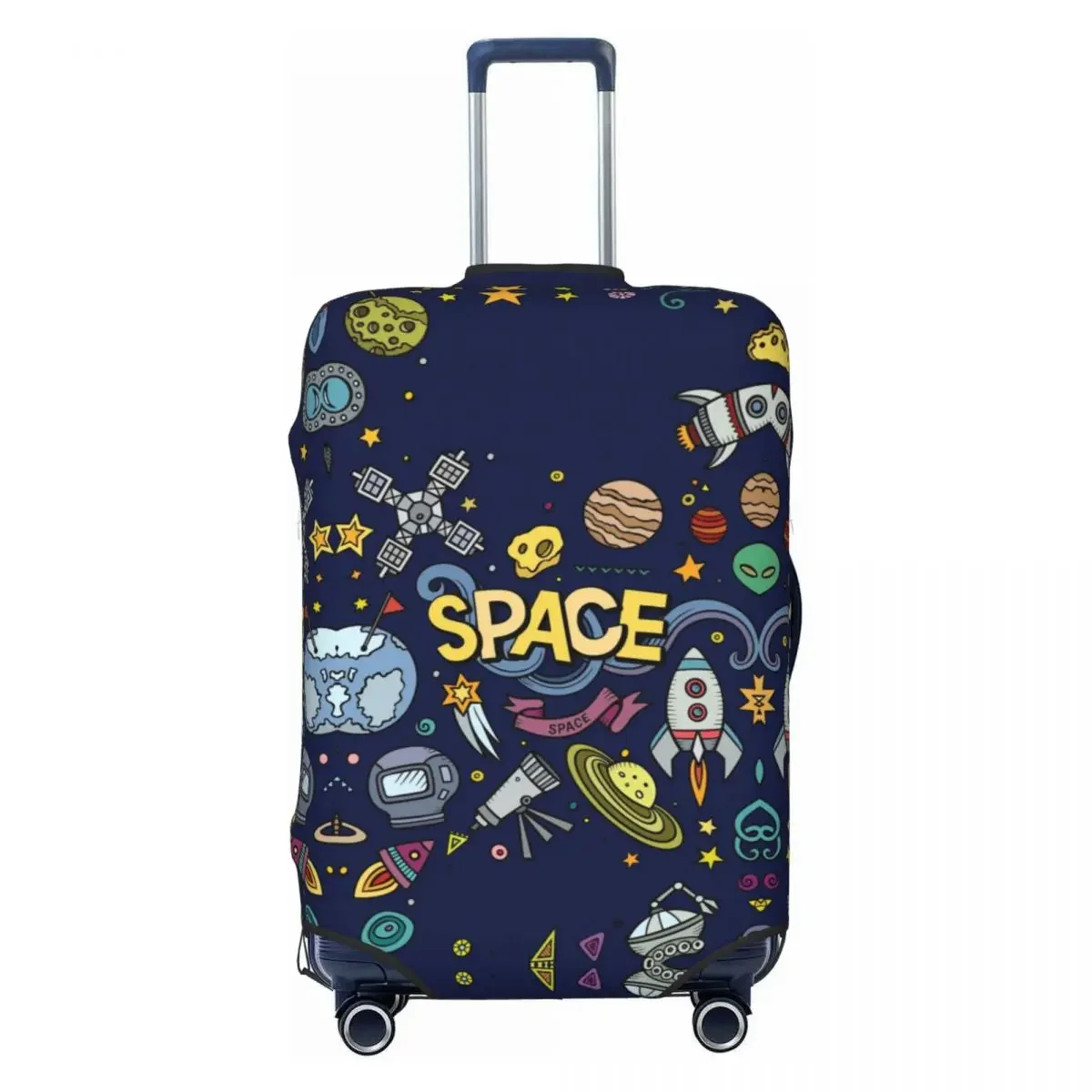 Universe Suitcase Cover Space Graffiti Travel Vacation Fun Luggage Accesories Protector