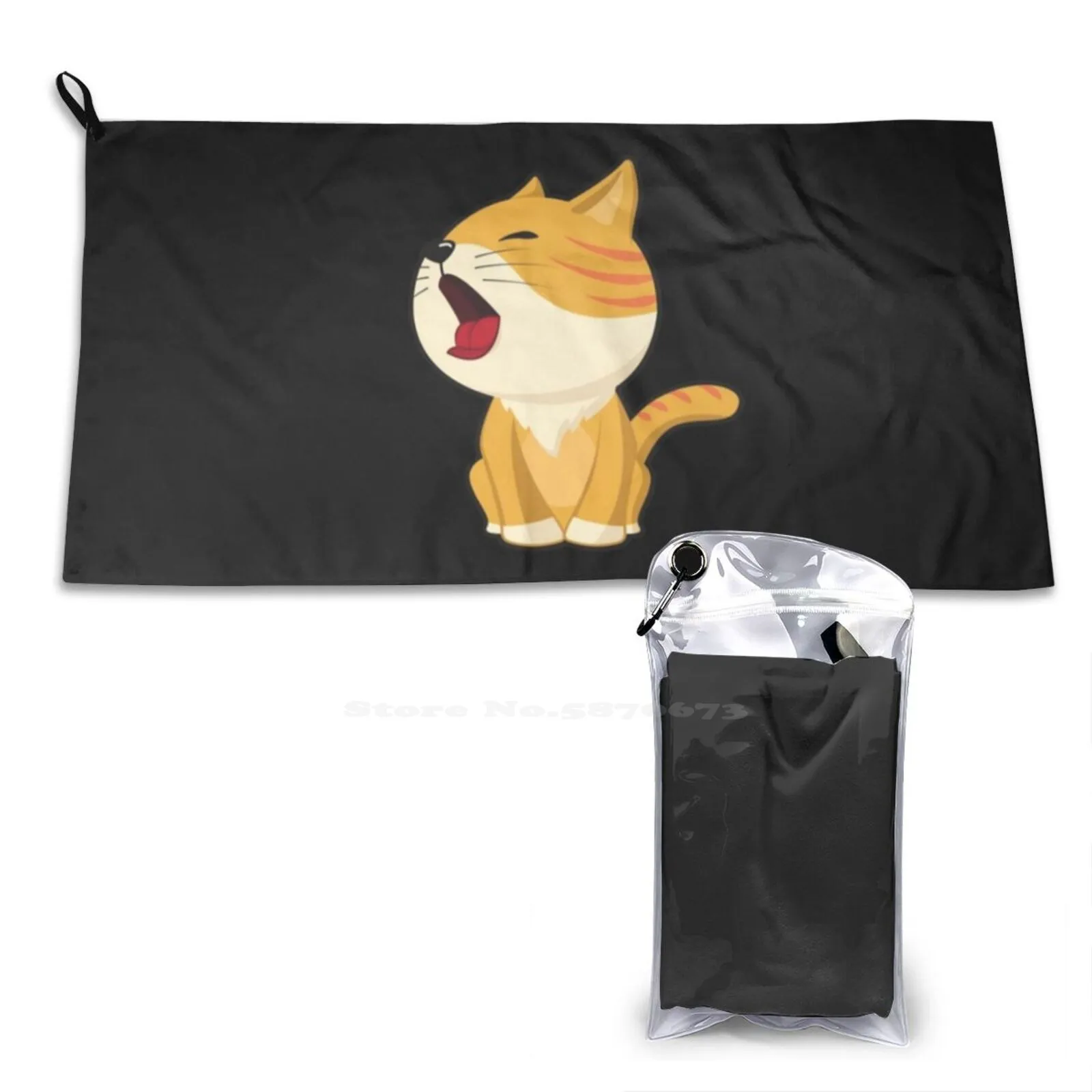 Cat Pencilcase Large Bath Towel Beach Towel Sunscreen Blanket Cat Pencilcase Cat Makeup Cat Toiletry Kitty