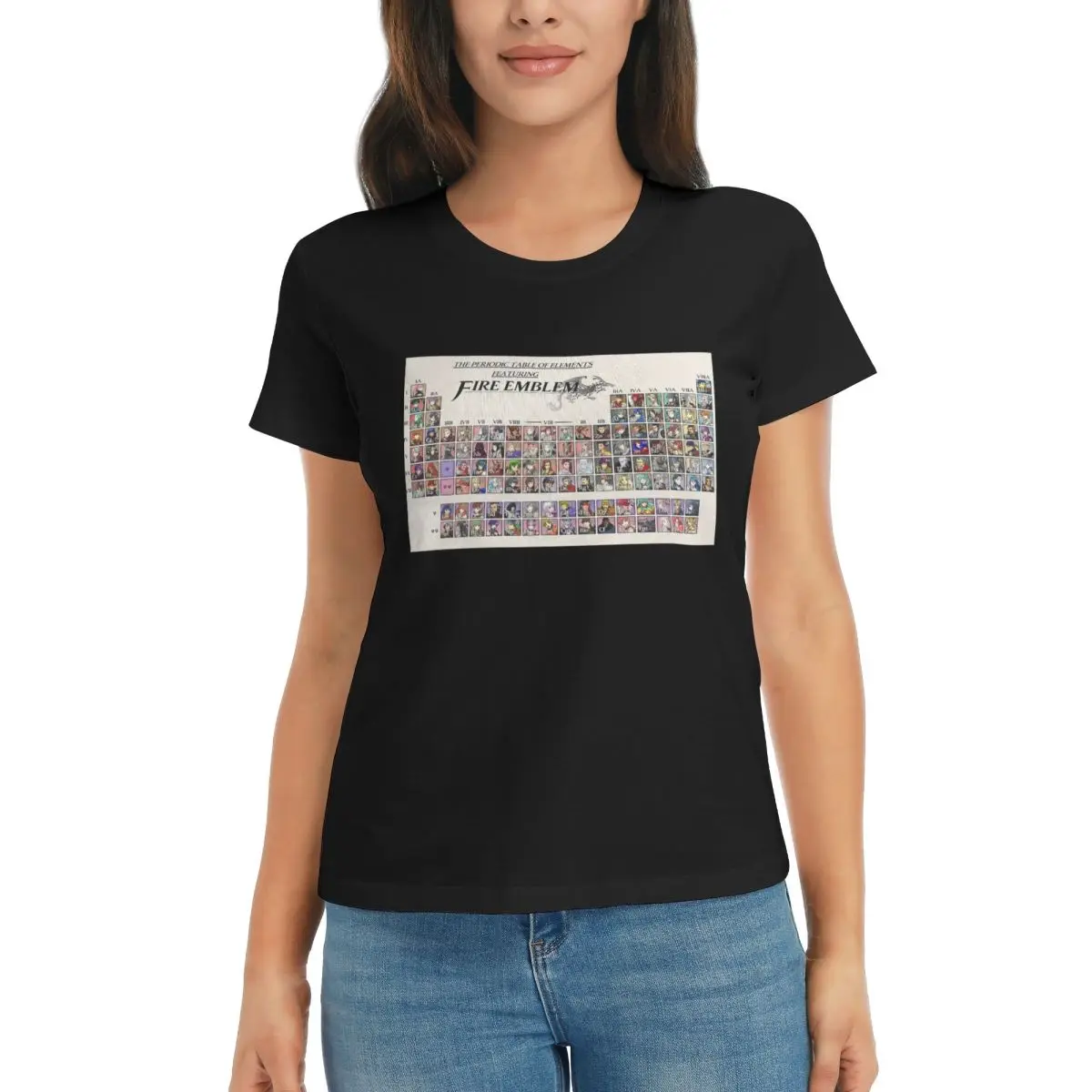 

Женская футболка с периодической таблицей, эмблема огня, летние футболки с короткими рукавами, хлопковые футболки с круглым вырезом, одежда, топы, уличная одежда