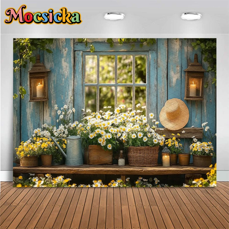 Mocsicka Little Yellow Flowers Photography Wall Background Spring Wedding Birthday Decors Portrait Photo Backdrops Studio Banner