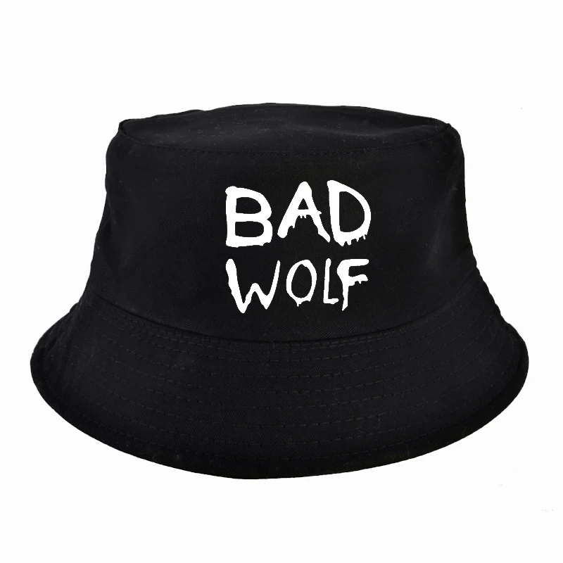 

funny bad wolf Print bucket hat Unisex Outdoor Sports Sun Visor Dad Cap Girl Boy Casual Fisherman cap bob