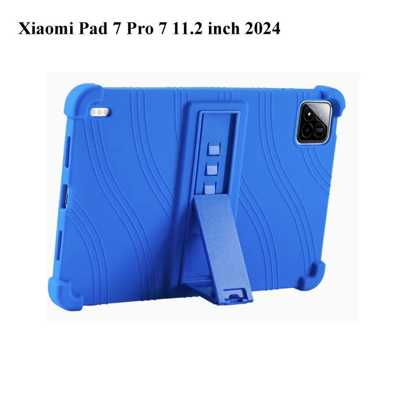 

For Xiaomi Pad MiPad 7 Pro 11.2 5 6 11 6S Pro 12.4 RedmiPad SE 12.1 8.7 2024 10.61 Kids Soft Silicone Adjustable Stand Case