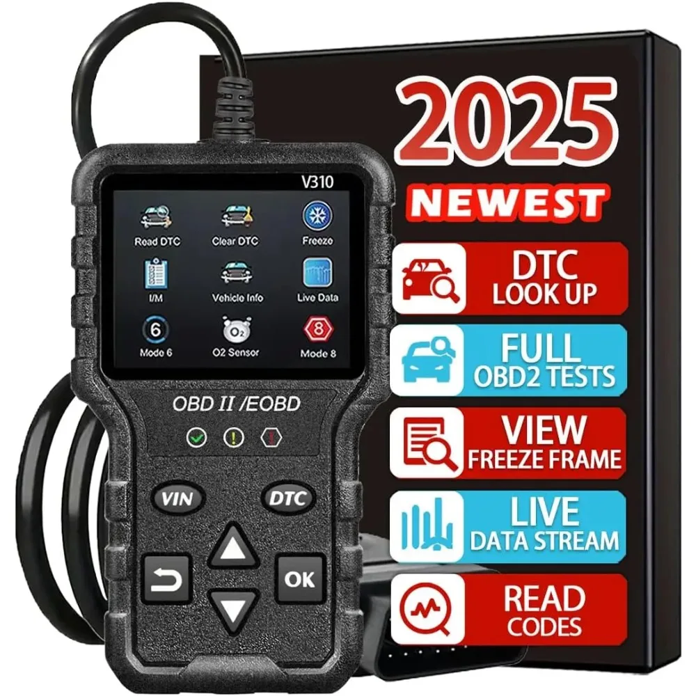 V310 OBD2 Scanner Diagnostic Tool Real-Time Engine Data Monitoring Compatible with Cars And Trucks Auto Car Repair Tool