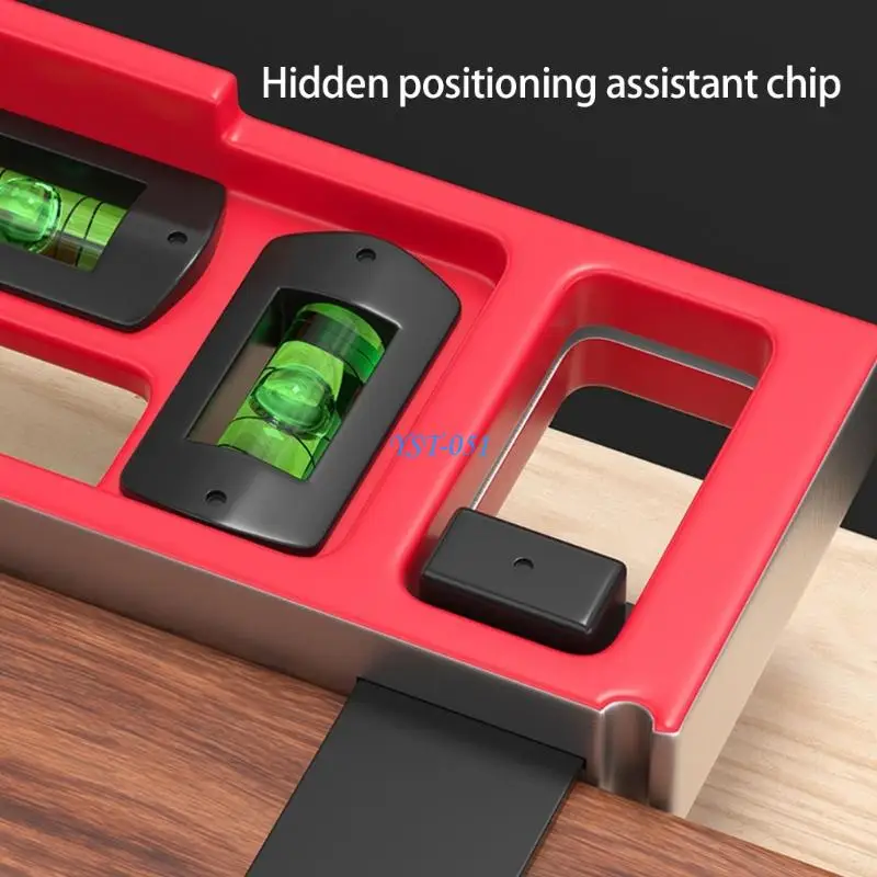 

E15A Ergonomic Design Hole Marking Ruler Steel T Square Ruler Tool For Comfortable Grip And Precise Measurements In DIY