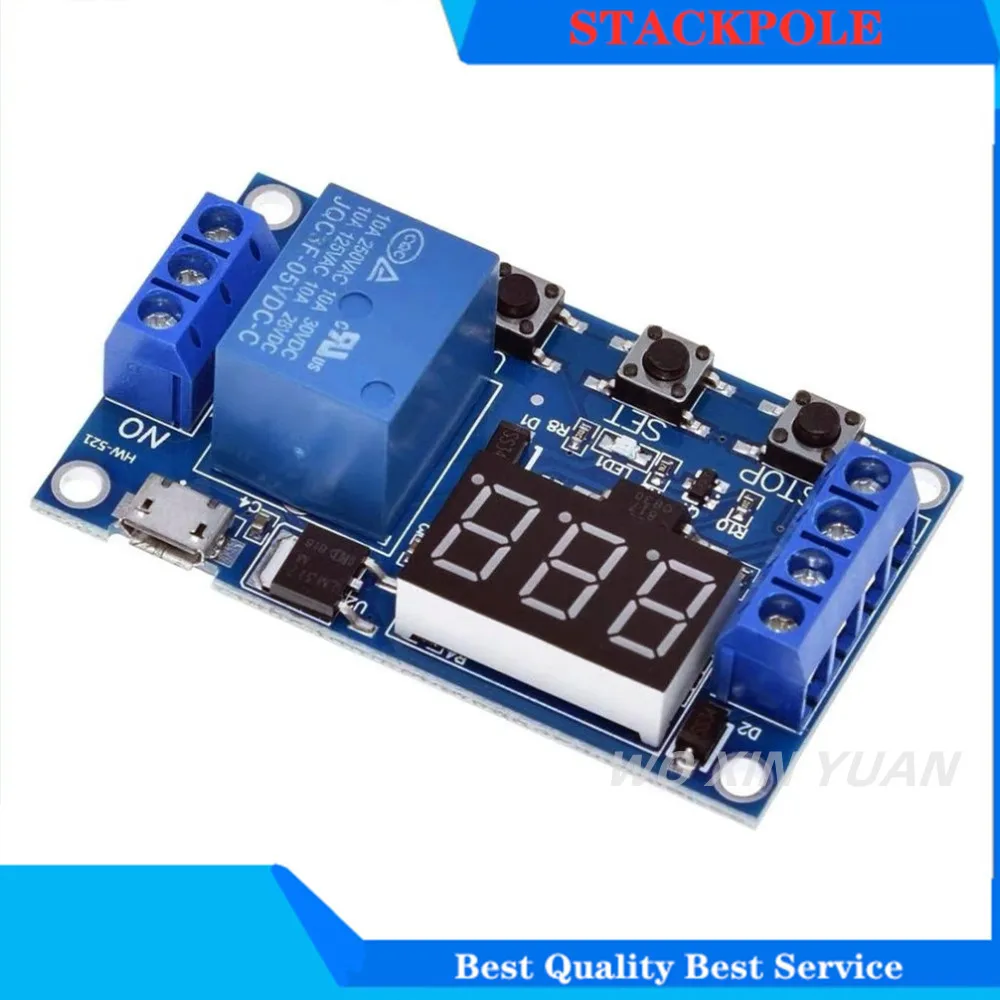 6-30V Relay Module Switch Trigger Time Delay Circuit Timer Cycle Adjustable 828 Promotion