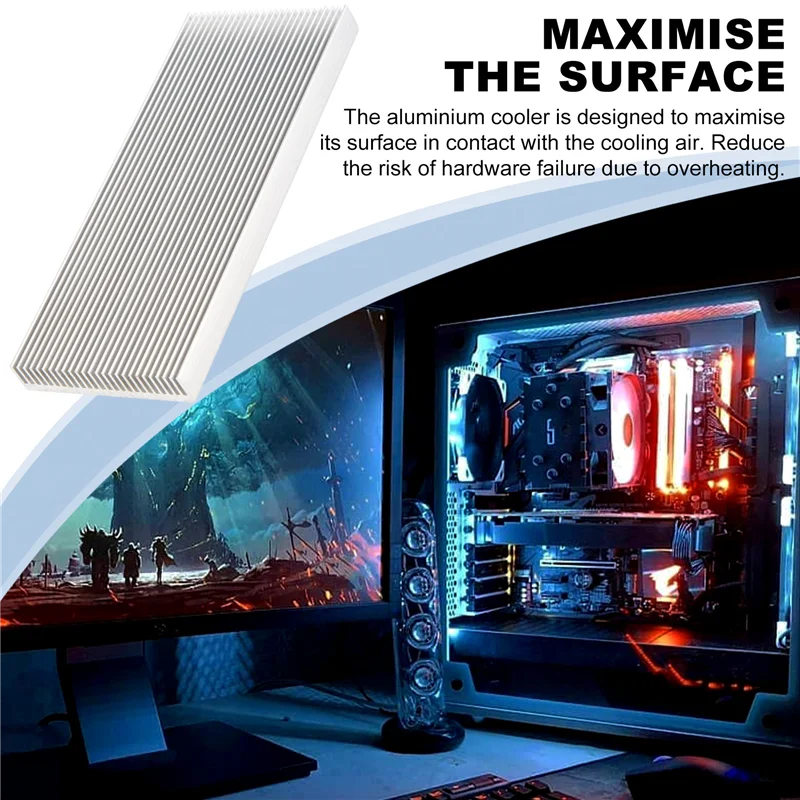 ABKI-алюминиевый радиатор для светодиодного усилителя высокой мощности, транзистор 100X41x8 мм