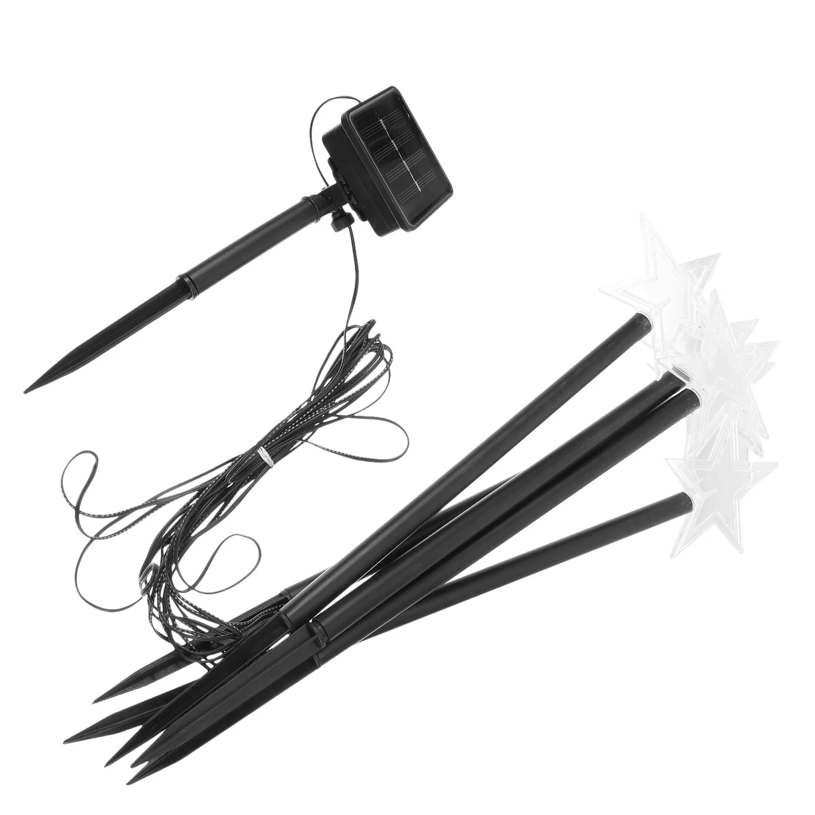 

Solar Star Light String Christmas Decor Party Atmosphere Lamp Ground Insert Lawn Garden Stake Plastic Decorative Landscape