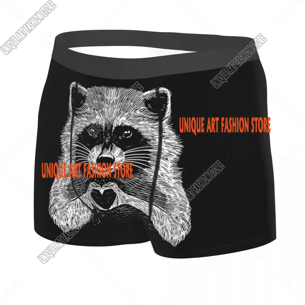 Custom Sexy Male Cool Cute Love Raccoon Underwear Racoon Panda Boxer Briefs Breathable Shorts Panties Underpants