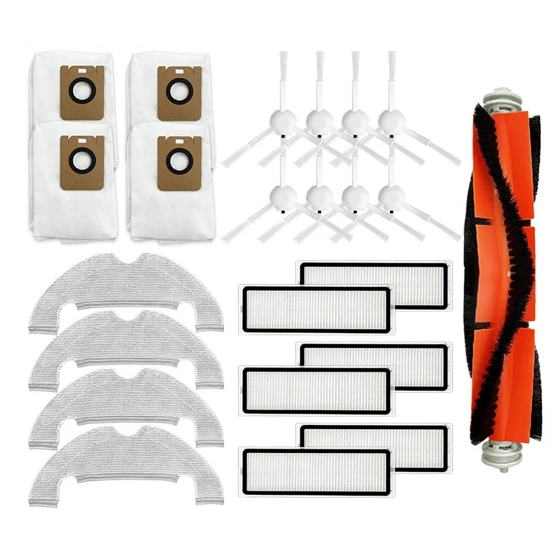 Peças sobressalentes a vácuo robô para Xiaomi Dreame Bot Z10 Pro L10 Plus, Escova principal RLS5D, Escova lateral, Filtro Hepa, Mop, Pano de pano