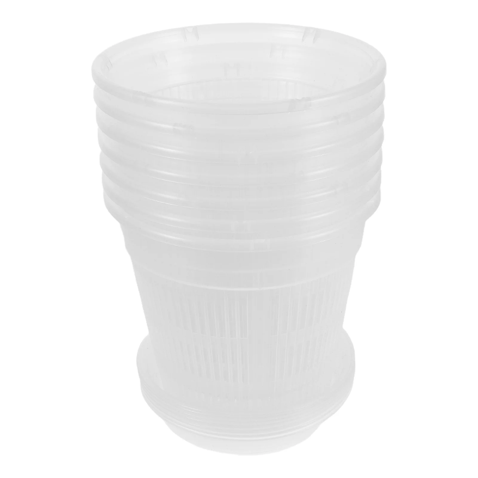 

7pcs Butterfly Orchid Flowerpot: Clear Plastic Orchid Pots With Drainage Holes For Phalaenopsis Root Control Breathable Material