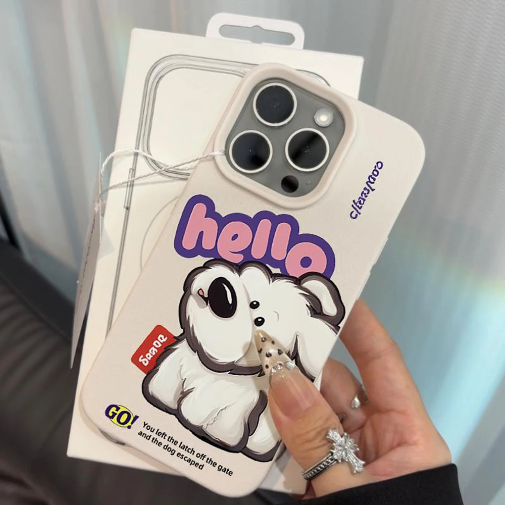 귀여운 가죽 휴대폰 케이스, 아이폰 16 프로 맥스 15 14 13 12 11 프로 16 15 14 플러스 X XS XR XS 맥스 충격 방지 보호 케이스 범퍼