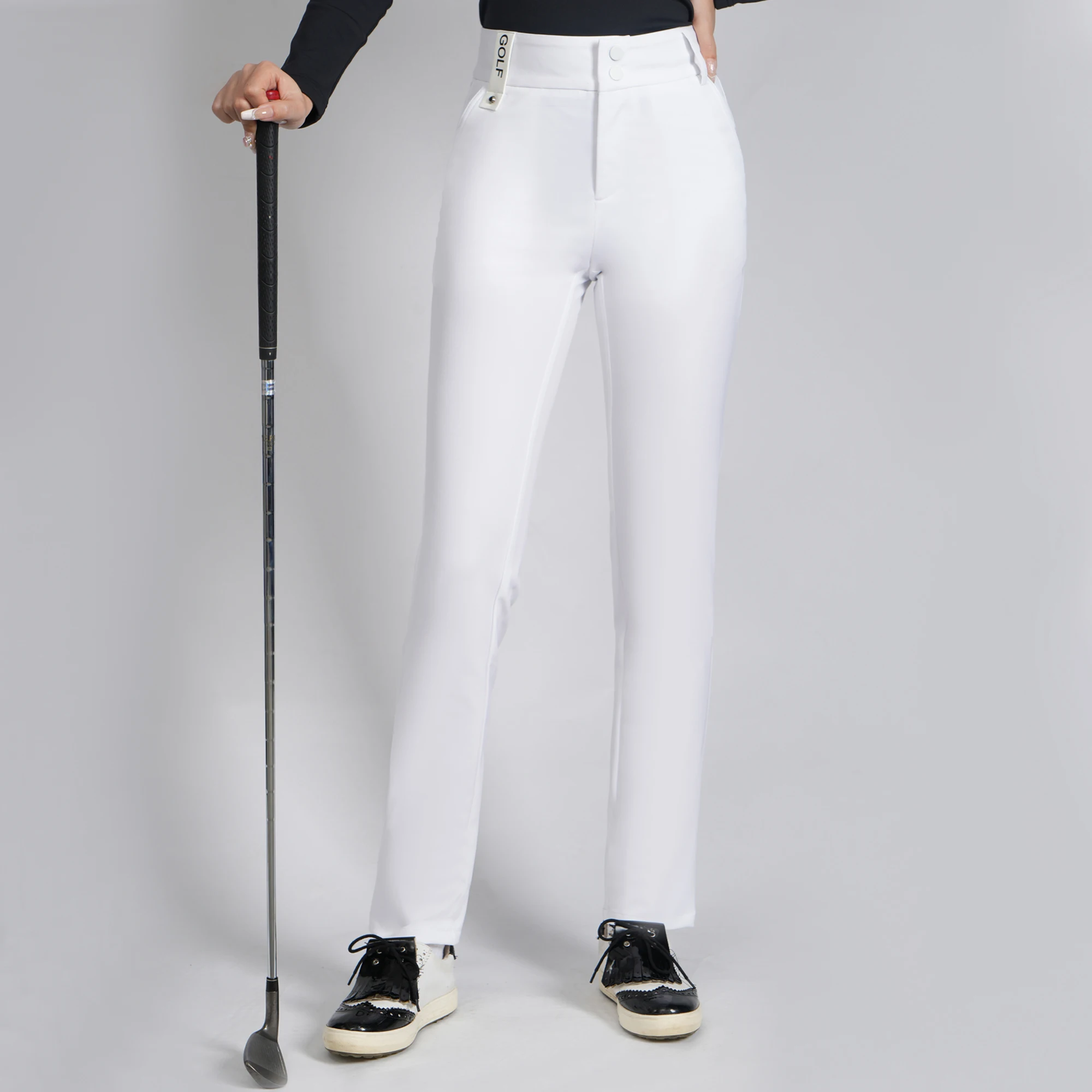 Golf Women\'s Pants Sttraight High Waist Causal Sportswear Elastic Brethable Golf Tennis Trousers