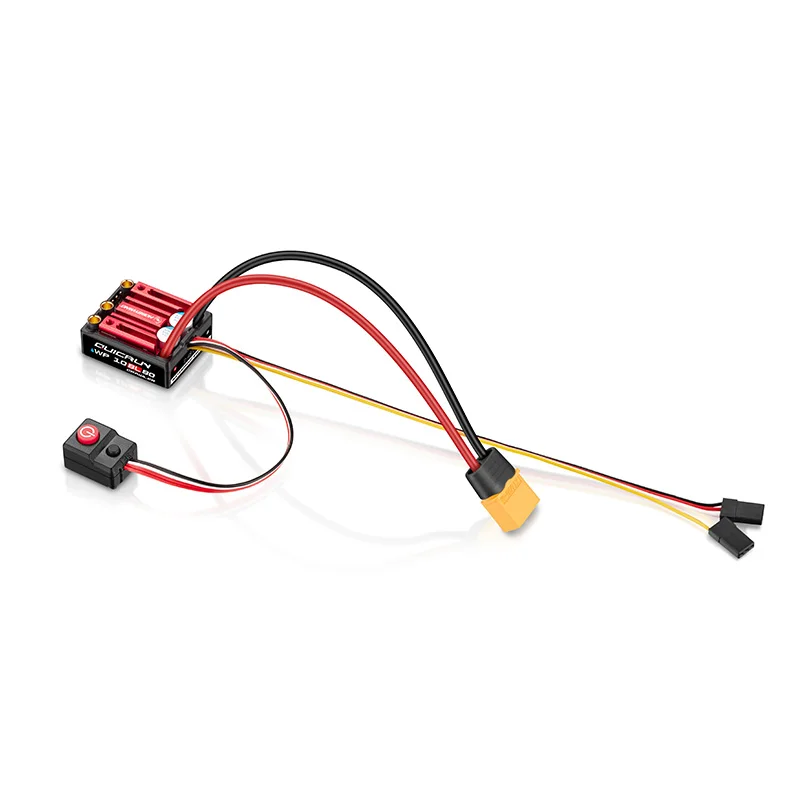 HobbyWing QuicRun WP 10BL80 ESC à prova d'água para carro 1/10 RC 2-4S LiPo 80A compatível com motor QuicRun Outer 3530 SL