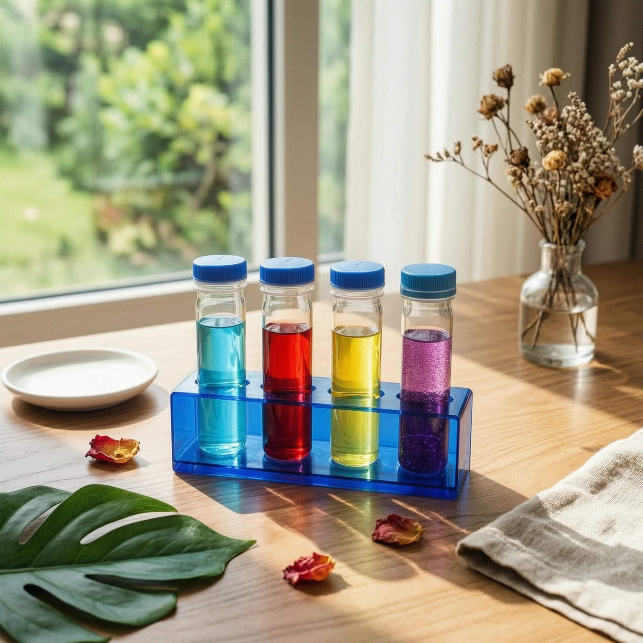acrylic-test-tube-rack-with-caps-transparent-test-tube-rack-with-tubes-holder-shatterproof-sturdy-for-students