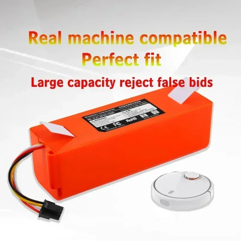 Original Robotic Vacuum Cleaner Replacement Battery for Xiaomi Robot Roborock S50 S51 S55 Accessory Spare Parts Li-ion Battery