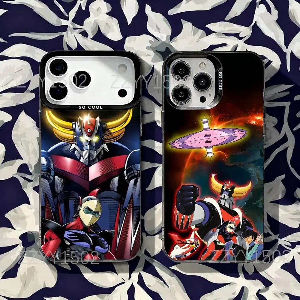UFO G-Goldorak Robot  Phone Case For iPhone 17,16,15,14,13,12,X,8,Pro,Max,Plus,SE4,Air,Mini HD Black IMD Matte