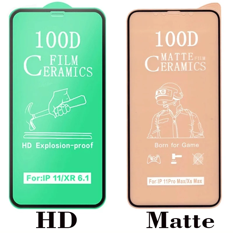 100 STKS Helder Matte Keramische Film Screen Protector Voor IPHONE 16 15 14 13 12 11Pro Max Plus Mini XR XS MAX 6S 7 8 Plus Zachte Film