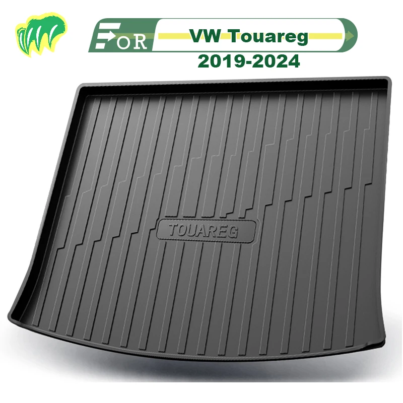 For VW Touareg 2011-2024 TPE Custom Fit Car Trunk Mat All Season Black Cargo Mat 3D Shaped Laser Measured Trunk Liners