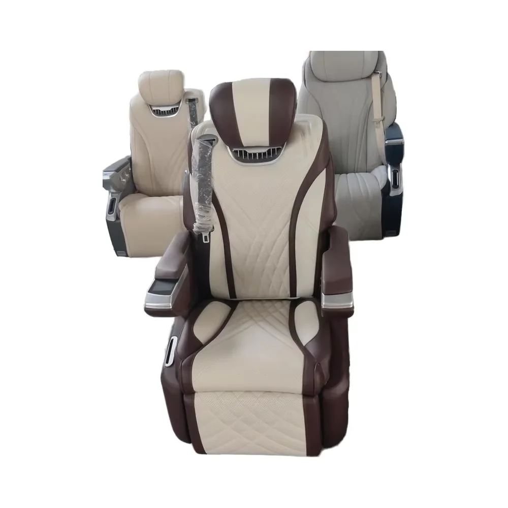 

Luxury and comfortable aviation leather seats Business multi-function van interior accessories model