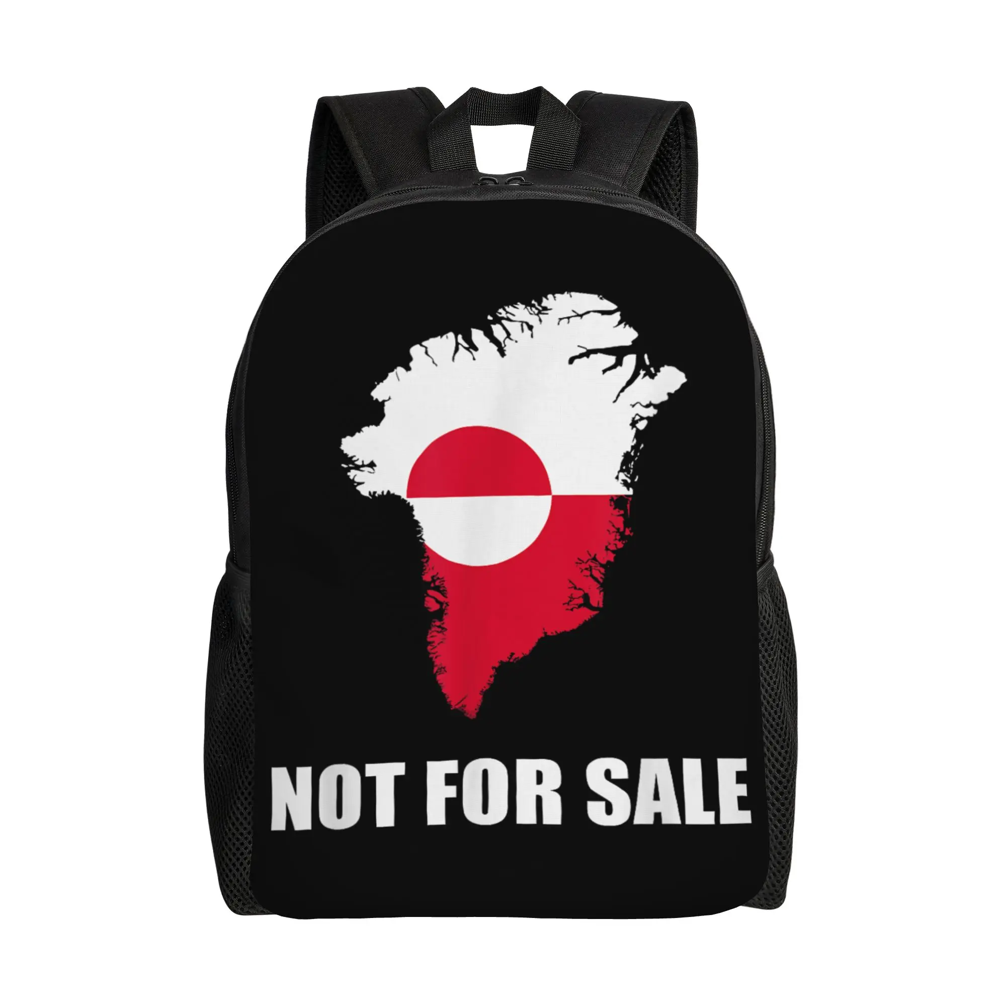 

Рюкзак «Дания, Гренландия не продается» для мужчин и женщин, повседневный, студенческий, рабочий, забавный, в американском стиле, для ноутбука, холщовый, с карманом