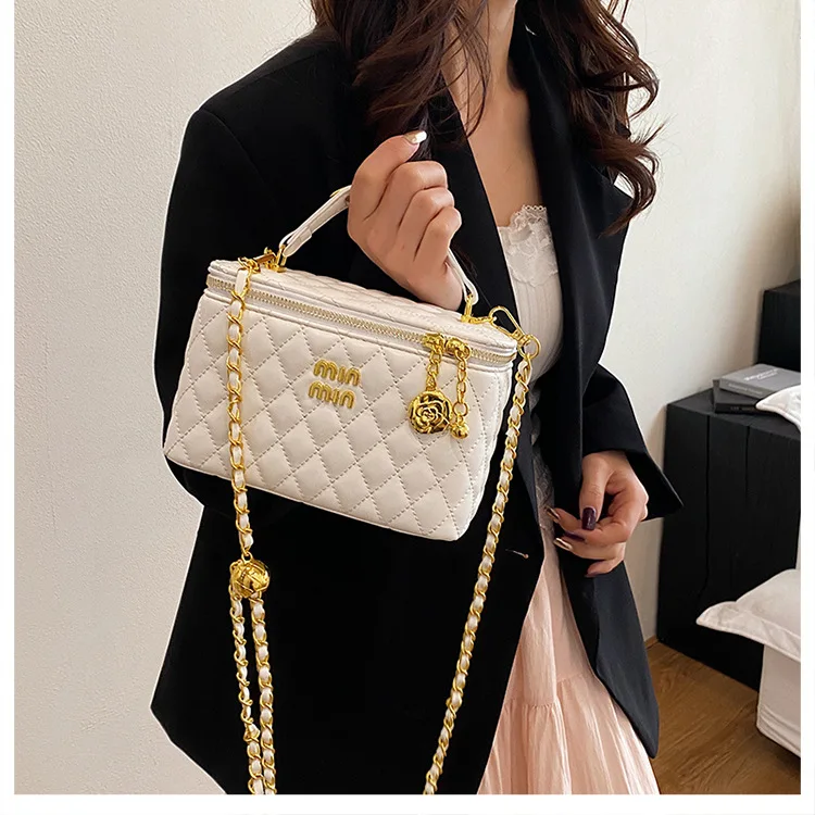 

Женская сумка через плечо осень-зима 202, многосторонняя сумка через плечо из натуральной кожи, винтажный стеганый дизайн, маленькая повседневная шикарная сумка