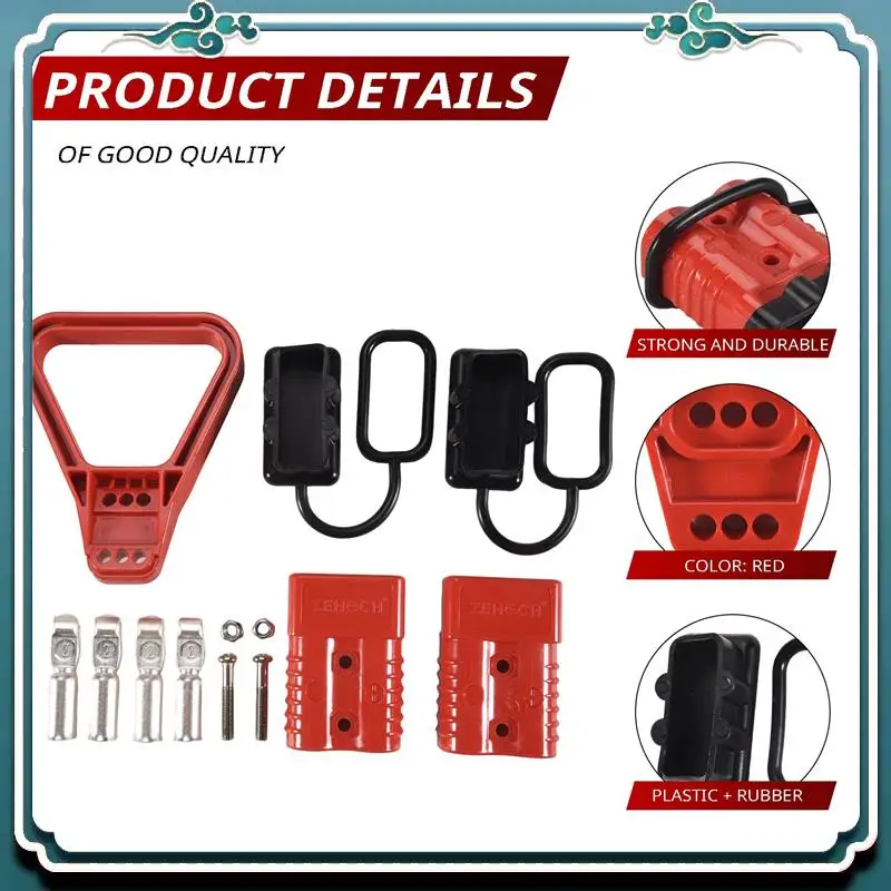 ABTU-2Pcs 175A 1/0 AWG Battery Power Connector Cable Quick Connect Disconnect Kit For Anderson Connector For Car ATV Winch