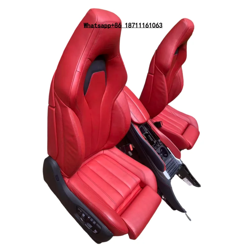 High-quality X5M Red Seats, X5M F85 Interior, Front and Rear Seats, Door Panels, Dashboard, Saddle