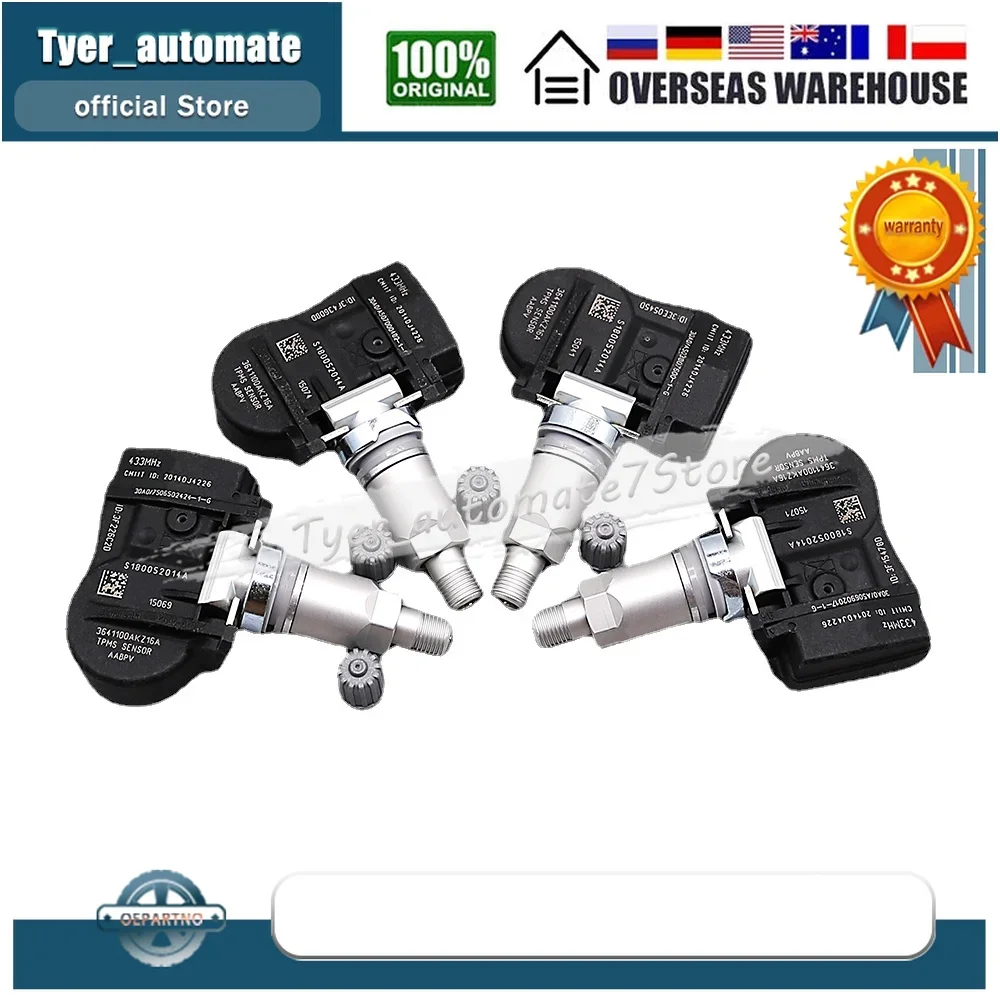 4Pcs TPMS Tire Pressure Sensor 3641100AKZ16A For Great Wall Wingle5 C50 Haval H6