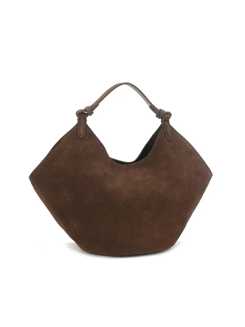 

Замшевая сумка-тоут, матовая, ell, натуральная кожа, американская матовая сумка, женская сумка из мягкой кожи, женская сумка