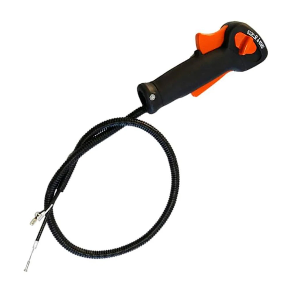 Ergonomic throttle control handle with switch for FS120 FS200 FS250 trimmers designed for comfortable operation