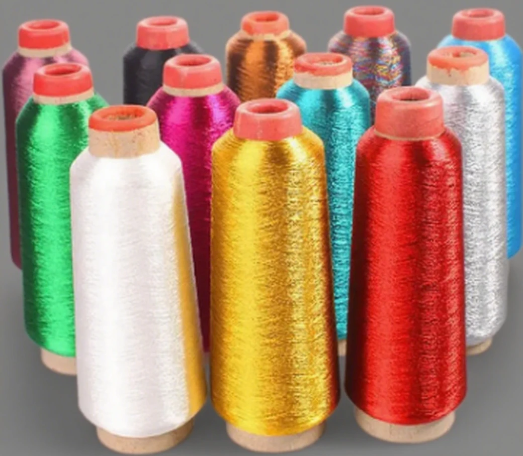 Premium 3600M Computer Embroidery Cross Stitch Silk Thread DIY Gold Silver Metallic Yarn for Crafting
