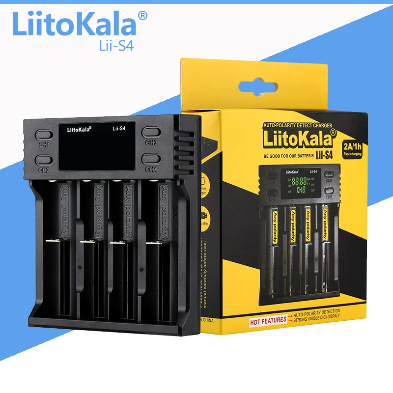 Liitokala lii-202 lii-402 lii-S2 lii-M4 lii-PD4 Lii-PD2 Lii-PL2 3.7v 18650 21700 18350 26650 14500 16340バッテリー充電器