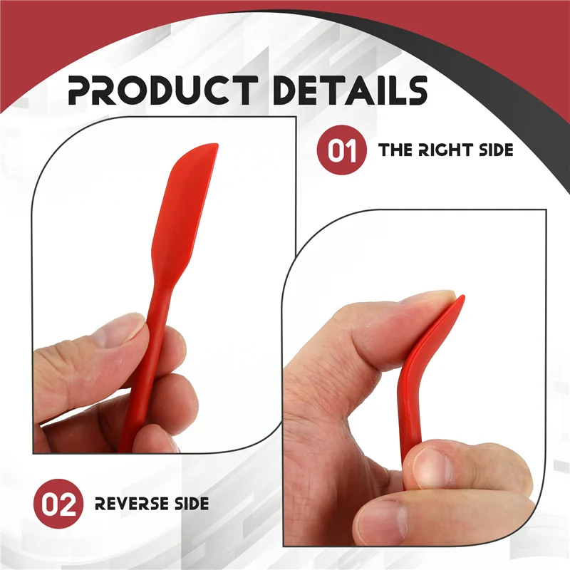 A74U Mini Silicone Spatulas, 8 Pack Small Silicone Makeup Spatulas Last Drop Spatula Scrapers Mini Jar Scraper For Kitchen