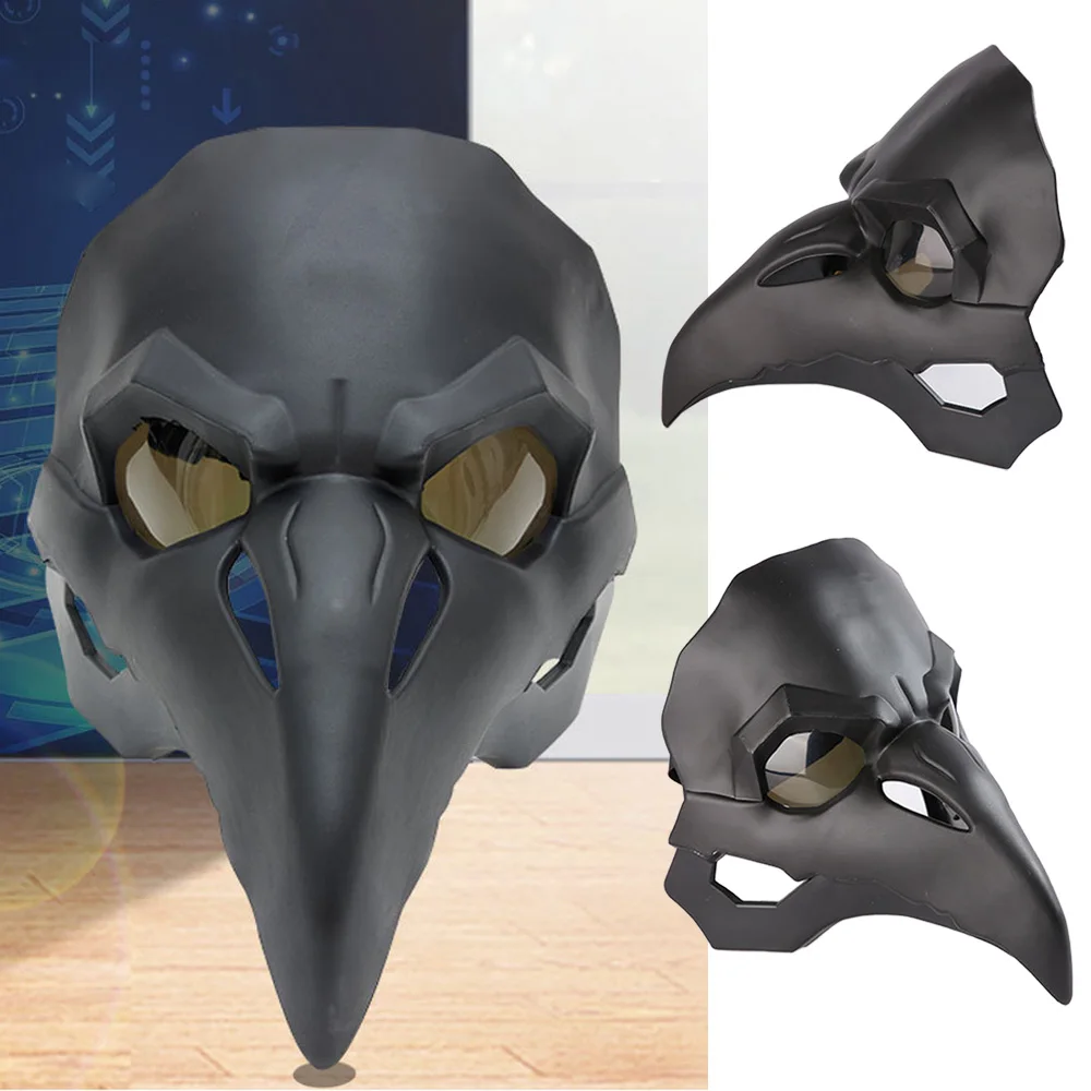 

Death Raven Mask Cosplay Animal Eagle Beak Crows Plastic Plague Doctor Masks Halloween Carnival Party Costume Props Deluxe