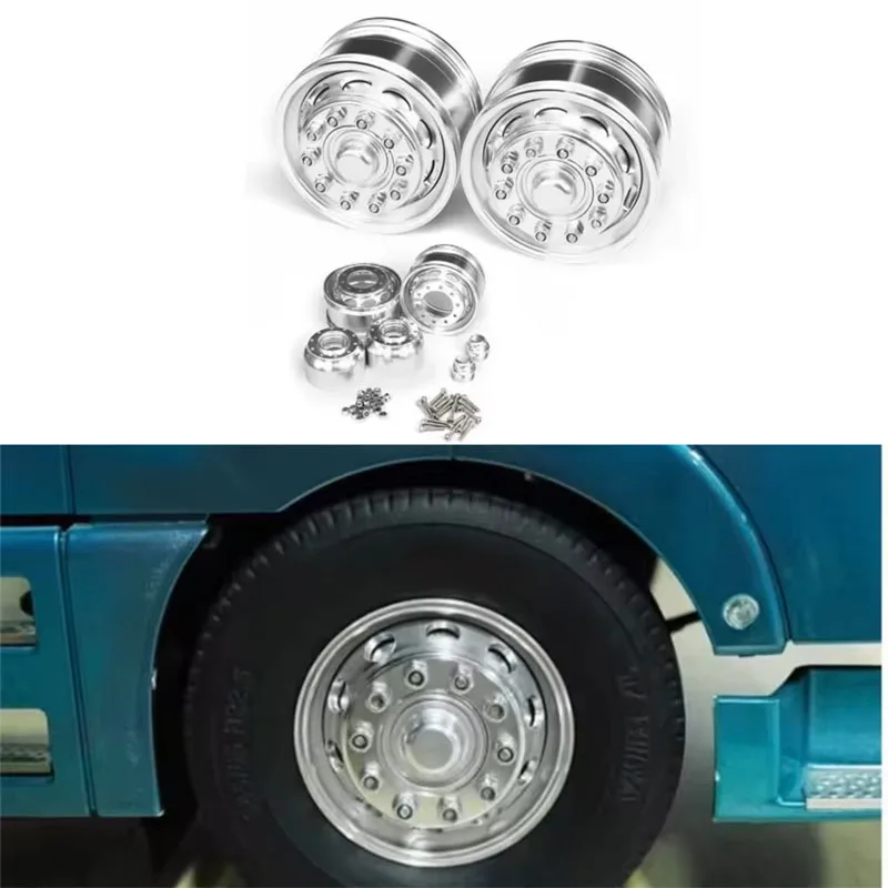 

LESU Metal Front Wheel Hub Of Non-Power Car Accessories for 1/14 RC Tamiyaya Tractor Truck Remote Control Car Electric Dumper