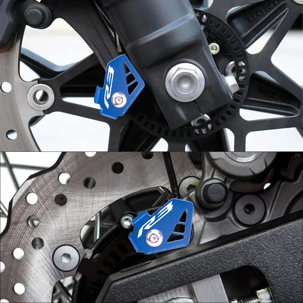 Motorcycle ABS Sensor Cover Guard For YZF-R22014-2023 Front Rear Wheels Sensors CNC Aluminum yzf-r3 Accessories