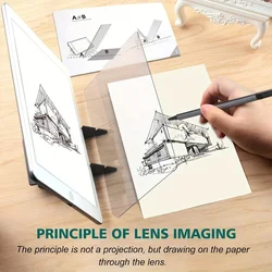 1pc Optical Clear Drawing Board, Portable Optical Tracing Board Image Draw Board Tracing Drawing Projector Painting Board