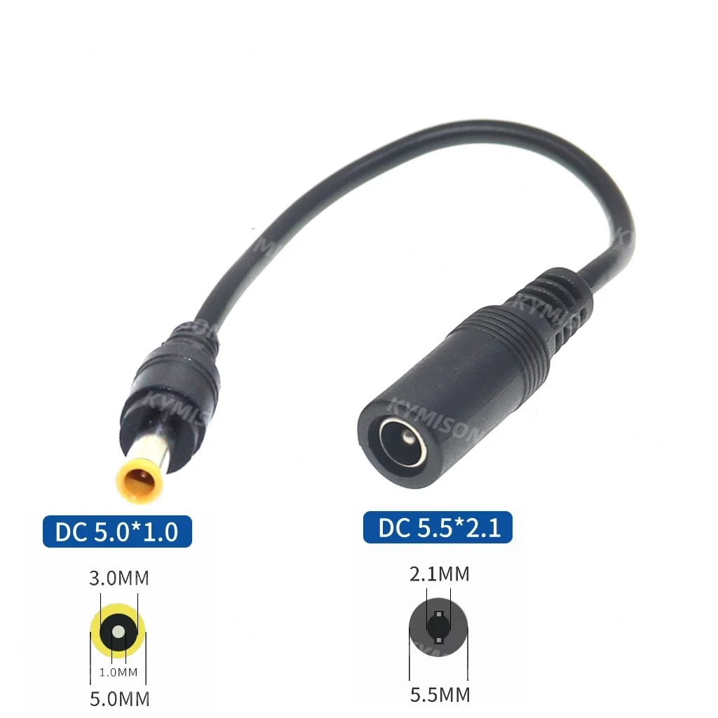 

Dc Power Cable 5.5x2.1mm Female to 5.0x3.0mm/5.0mm*1.0mm Male Converter Cord 100W