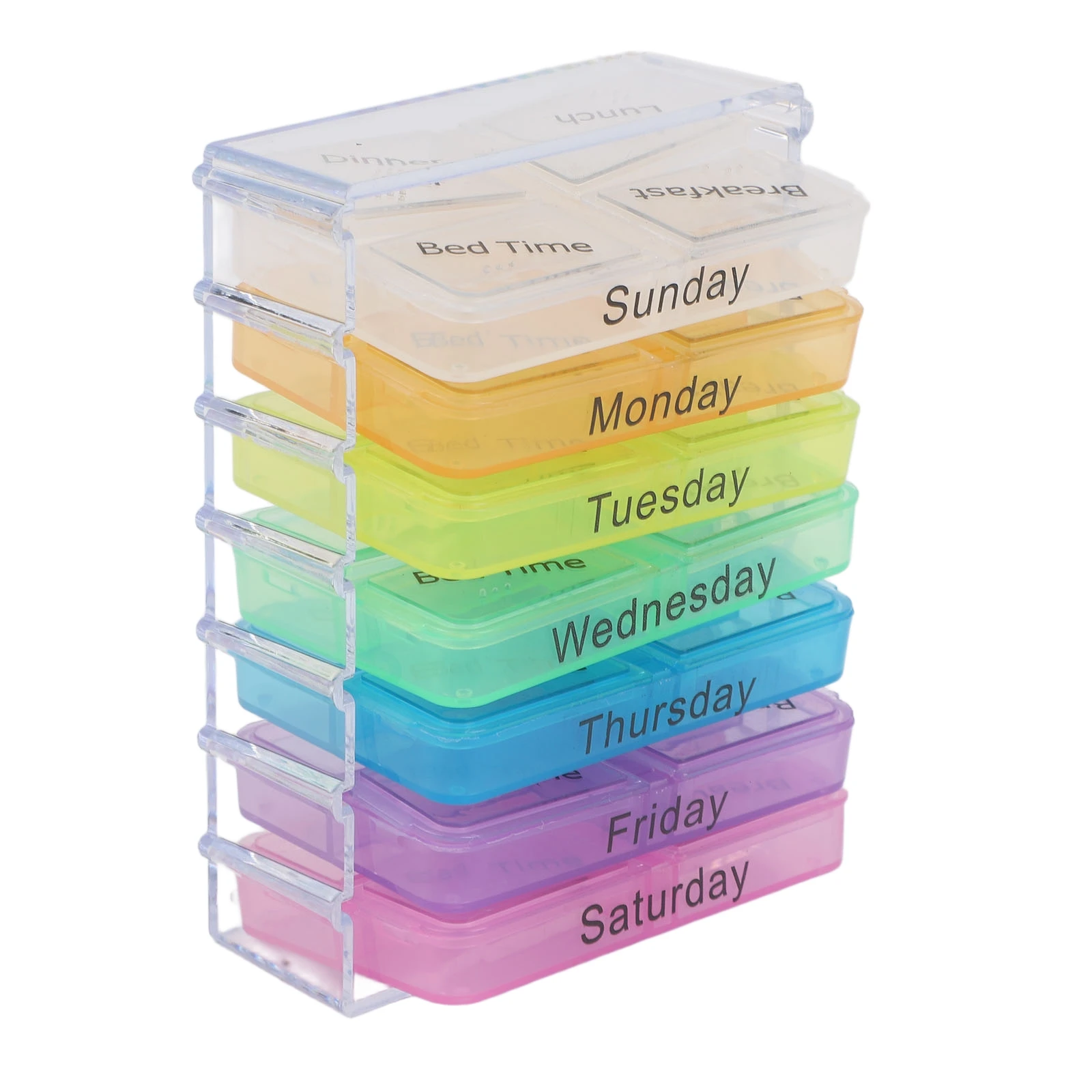 Medicine Storage Box for 7 Days 28 Compartment Pill Organizer with Large Travel Case for Tablets Capsules and Small Items