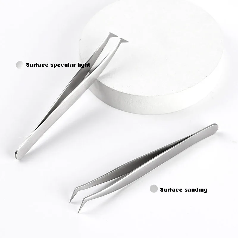 7-أحرف النسر منقار كليب ملاقط رمش وهمية عالية الدقة ملقط الجمال لصياغة رمش